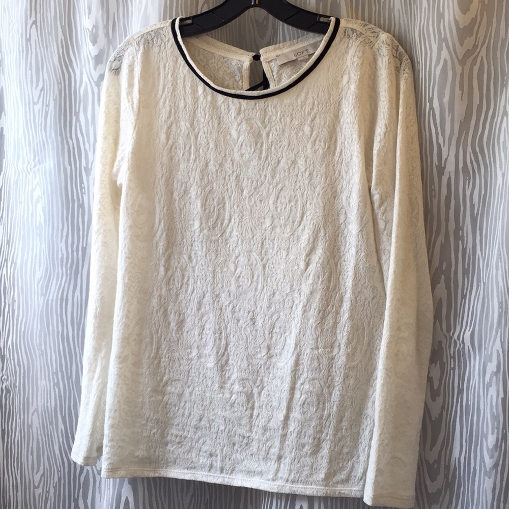 Pretty lace work top from Loft